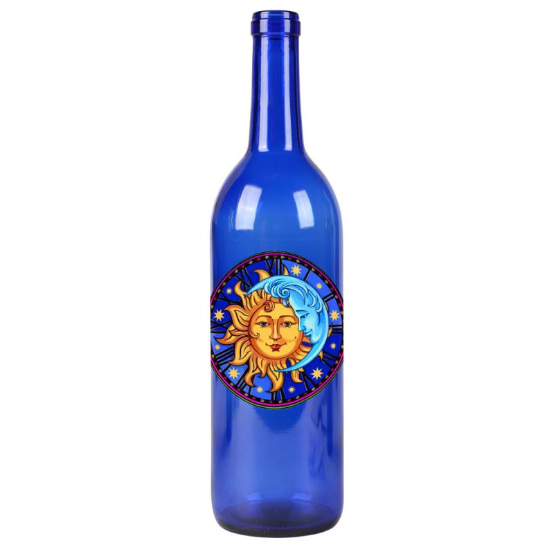 SUN AND MOON ON CLOCK SMOKIN' BOTTLE