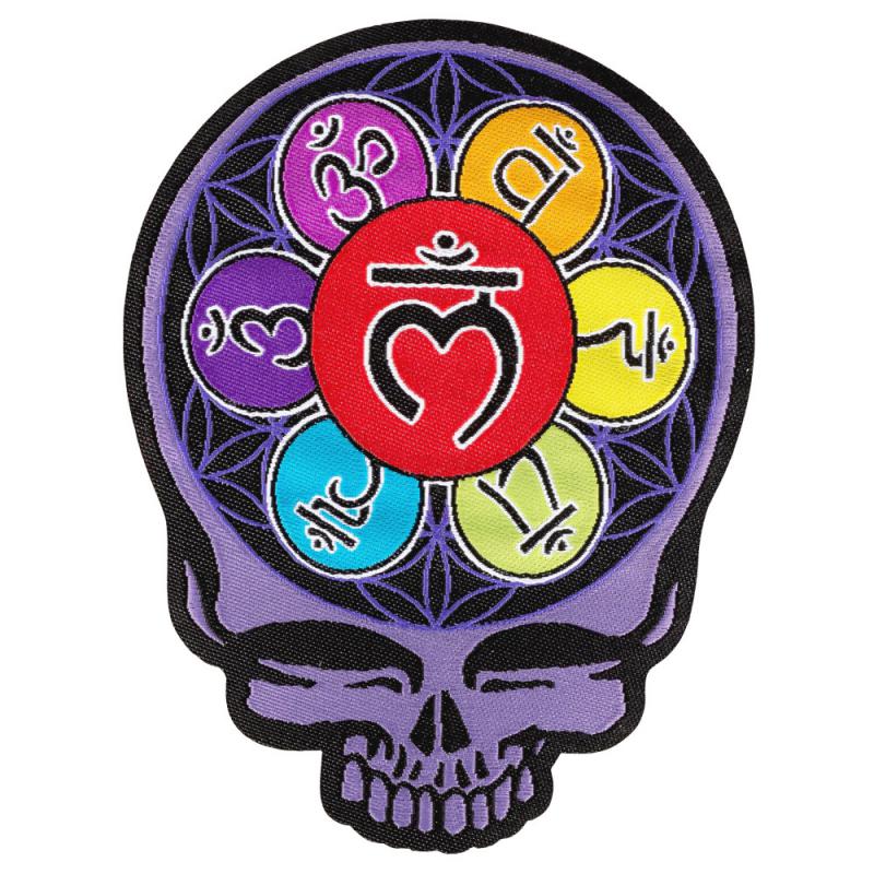CHAKRA SKULL EMBROIDERED PATCH