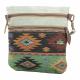 DOUBLE ZIPPER LIGHT GREEN RUG CROSSBODY