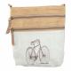 DOUBLE ZIPPER TWO TONE BIKE SHOULDER BAG