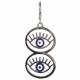 SILVER DOULBE EVIL EYE EARRINGS 1