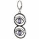 SILVER DOULBE EVIL EYE EARRINGS 2