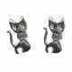 STERLING SILVER CAT STUD