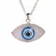 SILVER EVIL EYE INSET IN DRUZY 1