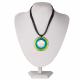GREEN/BLUE/WHITE NECKLACE AND EARRING SET 1