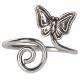 SILVER WRAP AROUND BUTTERFLY TOE RING