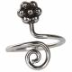 SILVER WRAP AROUND FLOWER TOE RING