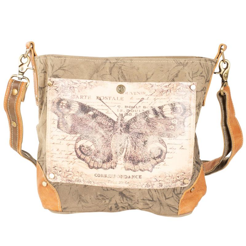 MOTH PRINT SHOULDER BAG