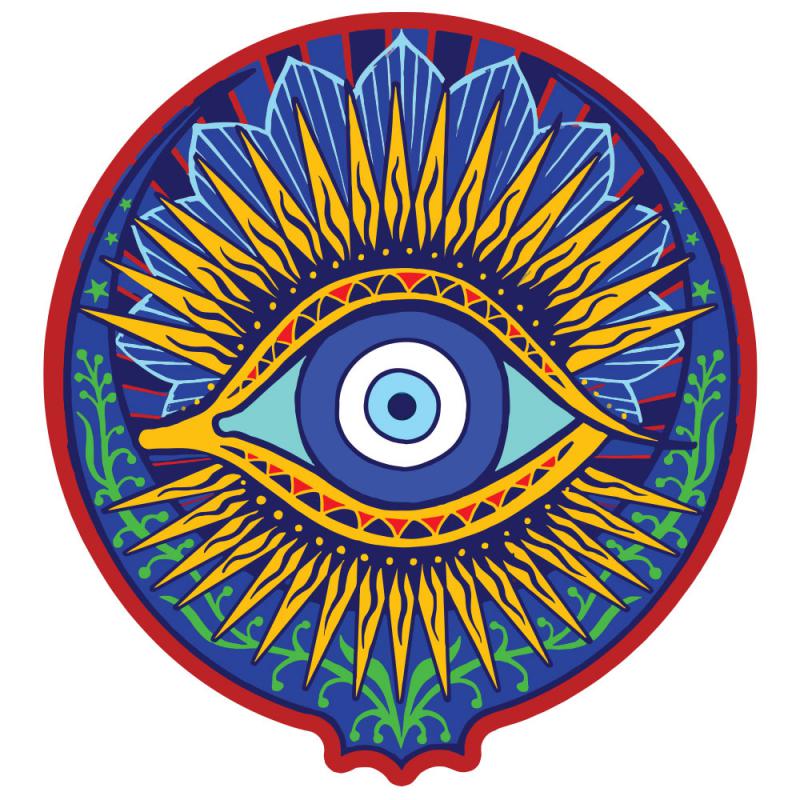 GOLDEN EVIL EYE PATCH