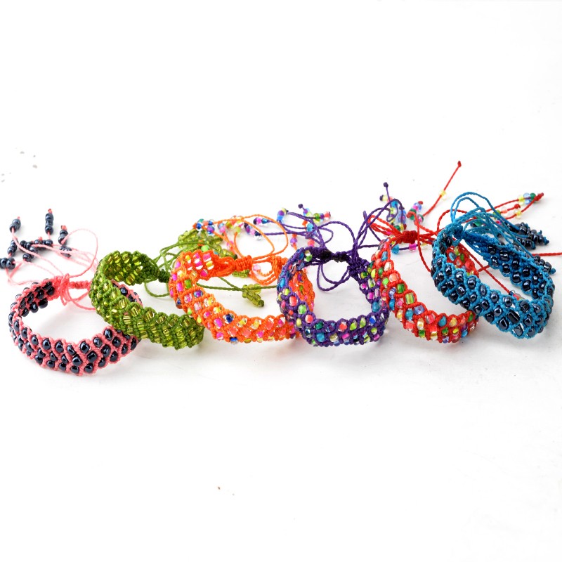 CORD AND BEAD ADJUSTABLE BRACELETS