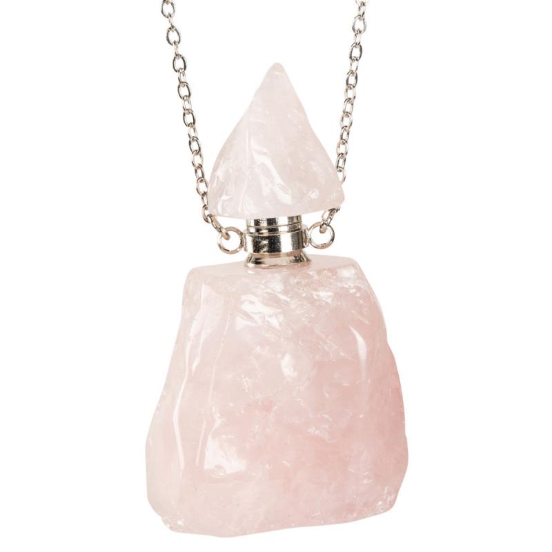CRYSTAL STONE BOTTLE ESSENTIAL OIL NECKLACES