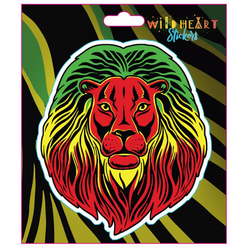 RASTA LION STICKER