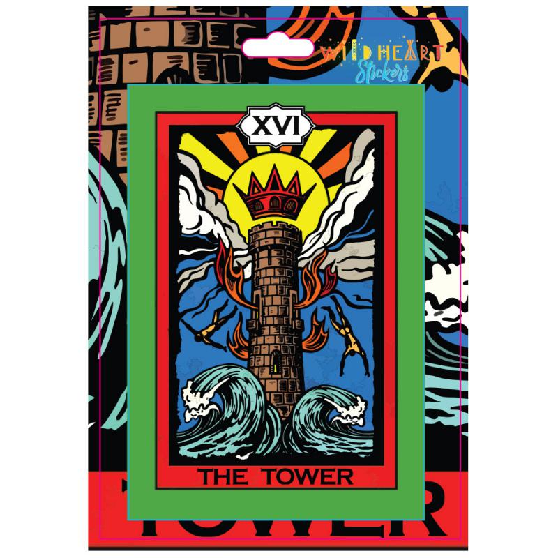 THE TOWER TAROT STICKER