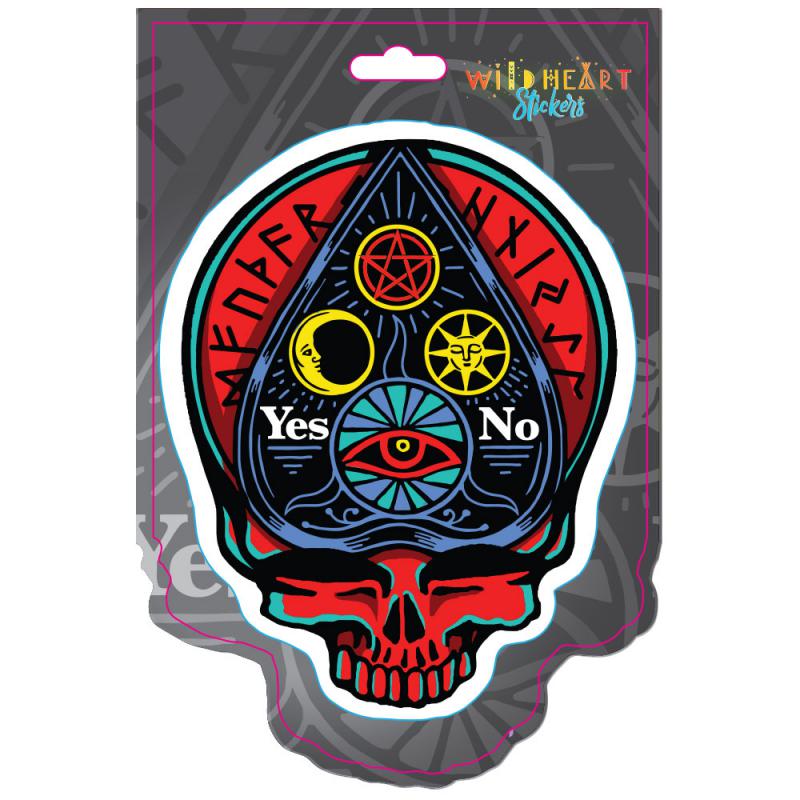 OUIJA BOARD SKULL STICKER