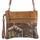 CROSSBODY RUG WITH LEATHER AND FRONT ZIPPER 2