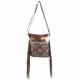 CROSSBODY WITH LEATHER FRINGE RUG FUR CANVAS 2