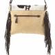 BLACK STRIPES CROSSBODY WITH FRING AND FUR CLOSURE 1