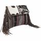 BLACK STRIPES CROSSBODY WITH FRING AND FUR CLOSURE 2
