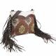 BROWN CROSSBODY WITH FRING FUR CANVAS AND ZIPPER CLOSURE 2