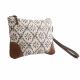 RUG WRISTLET WITH LEATHER CORNERS