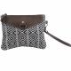 RUG WRISTLET WITH LEATHER CLOSURE