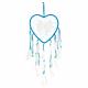 WHITE ONLY / 8 INCH HEART WITH ANGEL WINGS DREAMCATCHER  1