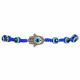 BLUE CORD ADJUSTABLE EVIL EYE BRACELET WITH HAMSA CHARM 2