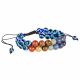 TWO LAYER CHAKRA BEAD EVIL EYE ADJUSTABLE BRACELET 1