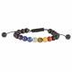 ADJUSTABLE LAVA & CHAKRA BEADED BRACELET