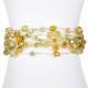 9 STRAND BRACELET ON SILK PERIDOT 2