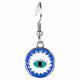 ROUND BLUE EVIL EYE EARRINGS WITH SILVER FINISH 1