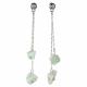 DANGLE EARRINGS WITH ROUGH STONES AND SILVER FINISH 1