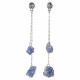 DANGLE EARRINGS WITH ROUGH STONES AND SILVER FINISH 2