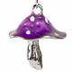 PURPLE AND SILVER MUSHROOM EARRINGS 1