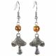 TIGER EYE MUSHROOM EARRINGS