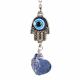 EVIL EYE HAND WITH ROUGH STONE EARRINGS 3