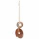STERLING SILVER & COCO ROUND EARRING 1