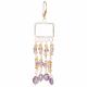 STERLING SILVER RECTANGLE CHANDELIER EARRINGS 1