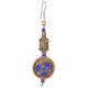 LAPIS ROUND BRASS INLAID FLOWE 1