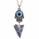 EVIL EYE HAND WITH ROUGH STONE NECKLACES 2