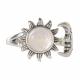 ROSE QUARTZ SUN & MOON ADJUSTABLE RING 1