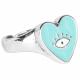 HEART EVIL EYE ADJUSTABLE RING 1