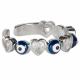 EVIL EYE HEART ADJUSTABLE RING 1