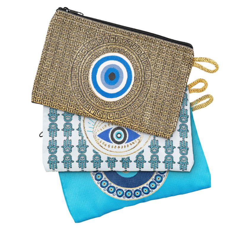 ASSORTED EVIL EYE COIN PURSES