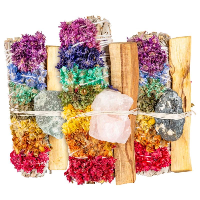 CHAKRA SAGE BUNDLE W/ GEMSTONE