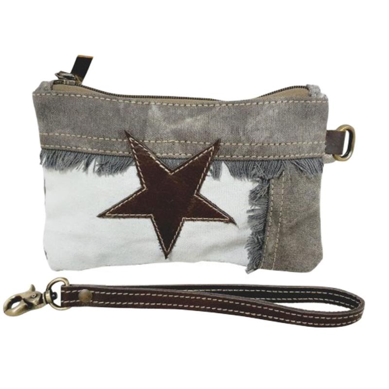 CANVAS WRISTLET WITH STAR FRINGE