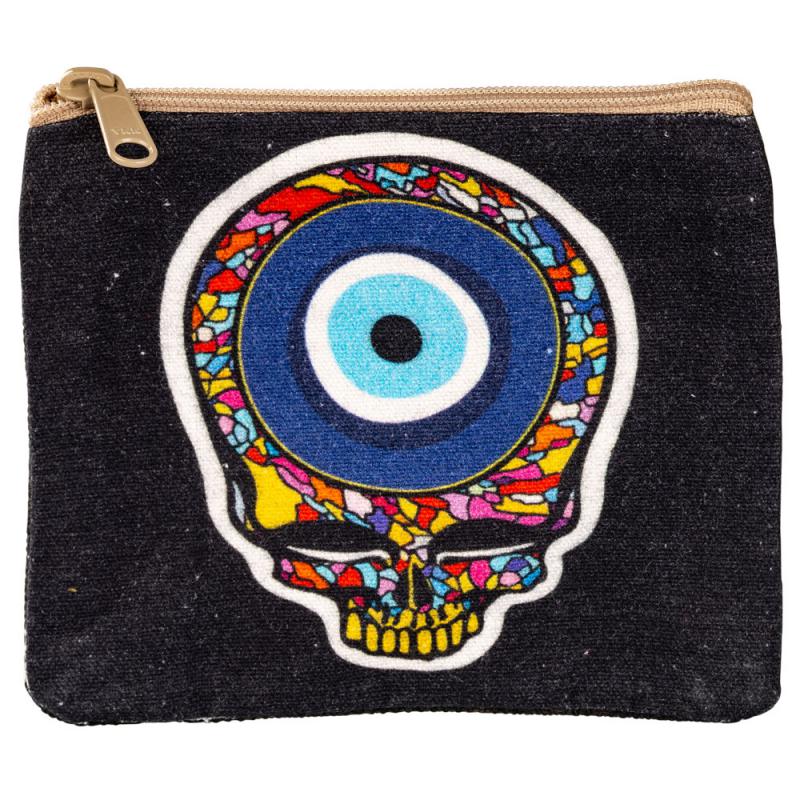 SKULL EVIL EYE COIN PURSE