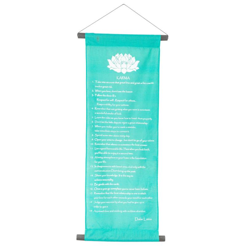 KARMA BANNER TURQUOISE COLOR