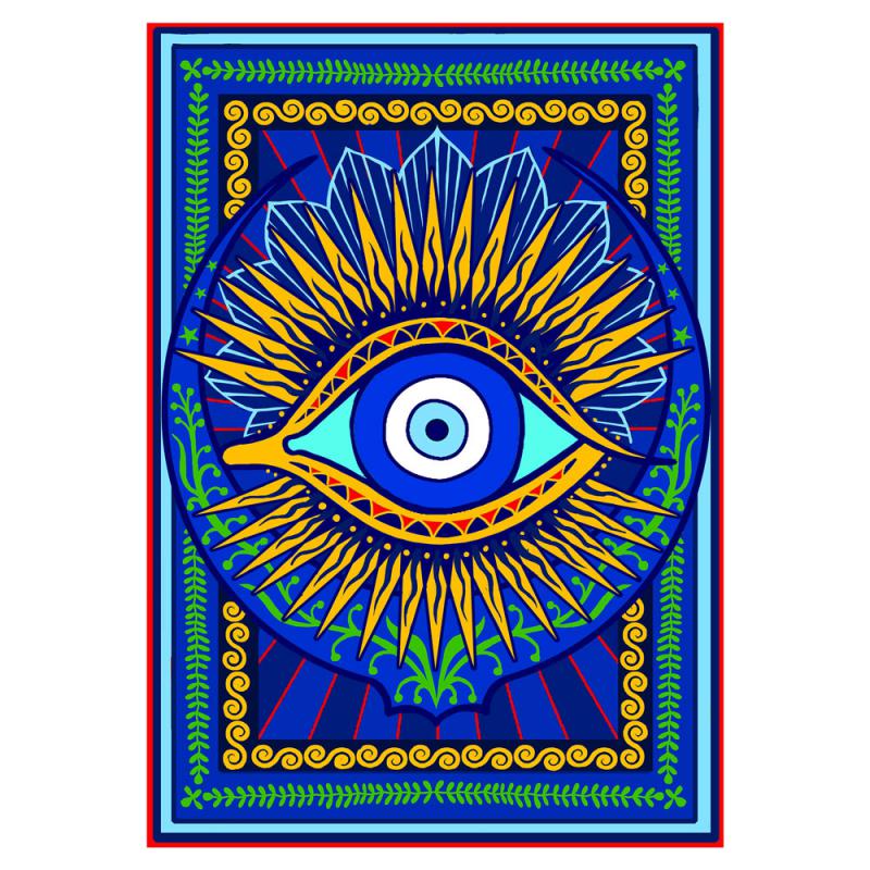 EVIL EYE GOLD CONTOUR BANNER