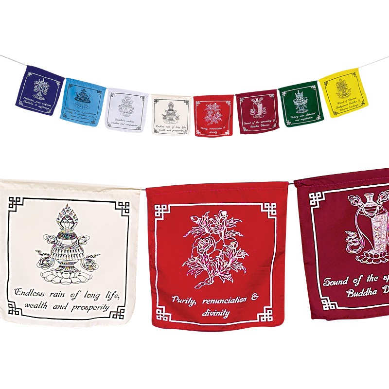 8 LUCKY SYMBOL PRAYER FLAG